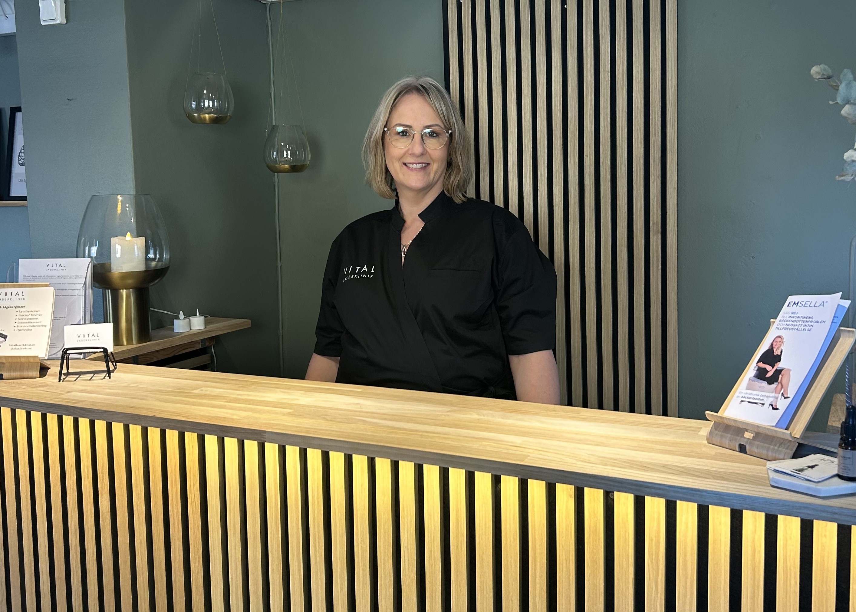Receptionen på Vital Laserklinik i Nyköping